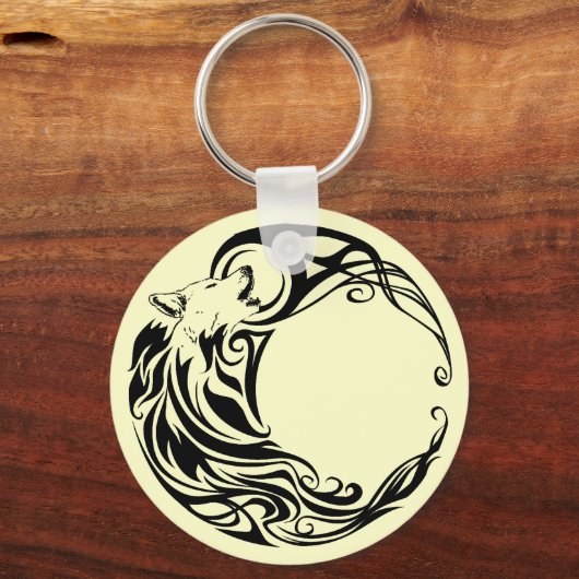 Tribal Wolf Sleutelhanger (Voorkant)