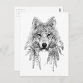 Tribal Wolf Spirit Briefkaart (Voorkant / Achterkant)