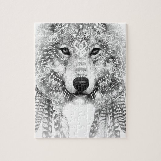 Tribal Wolf Spirit Legpuzzel (Verticaal)