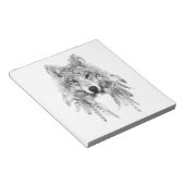 Tribal Wolf Spirit Notitieblok (Schuin)