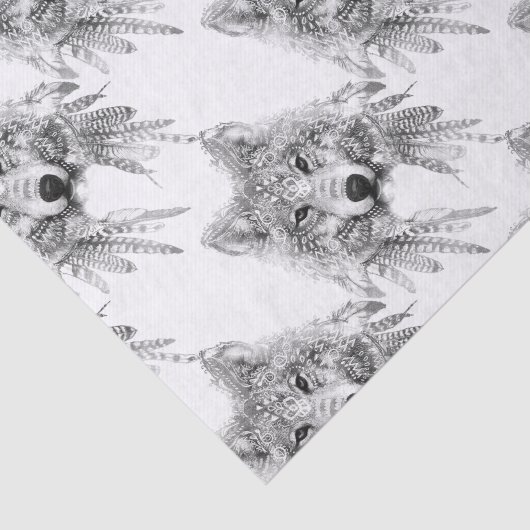 Tribal Wolf Spirit Tissuepapier (Detail)