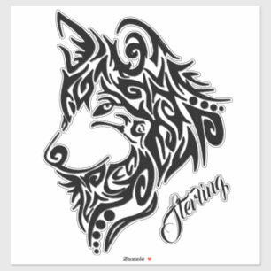 Tribal Wolf Sticker