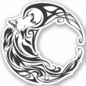 Tribal Wolf Sticker (Voorkant)