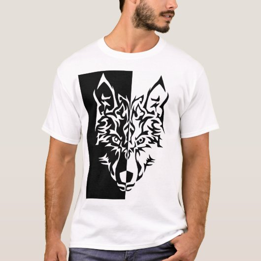 Tribal Wolf Style T-shirt (Voorkant)