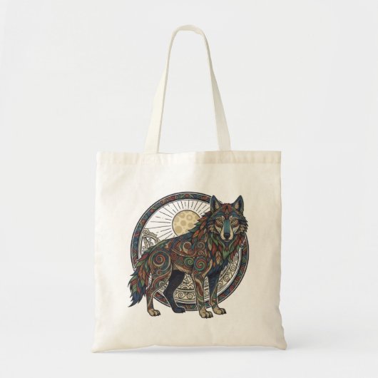 Tribal Wolf Tote Bag (Voorkant)