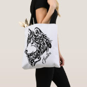 Tribal Wolf Tote Bag (Dichtbij)