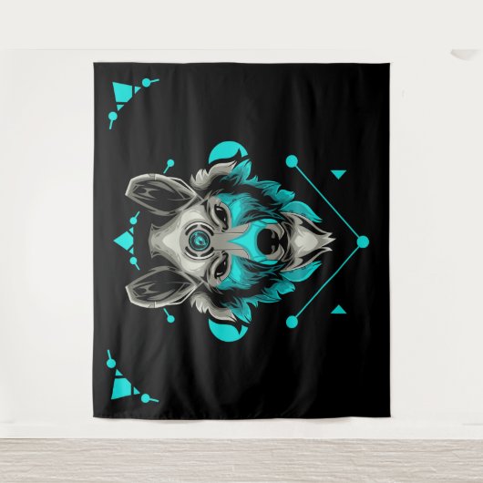 Tribal Wolf Wandkleed (Voorkant)