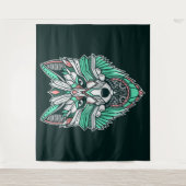 Tribal Wolf Wandkleed (Voorkant)