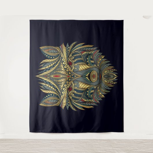 Tribal Wolf Wandkleed (Voorkant)