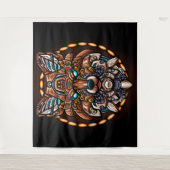 Tribal Wolf Wandkleed (Voorkant)