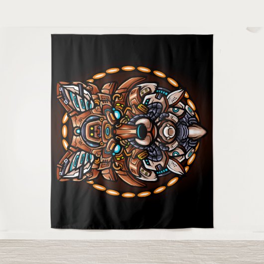 Tribal Wolf Wandkleed (Voorkant)