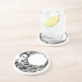 Tribal Wolf Zandsteen Onderzetter (Zijkant)