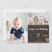 Tribal Woodland 1e verjaardag Wild One Boy Kaart (Voorkant)