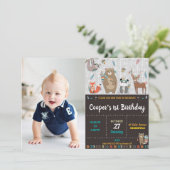 Tribal Woodland 1e verjaardag Wild One Boy Kaart (Staand voorkant)