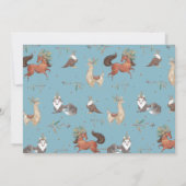 Tribal Woodland Animal Wild One 1e verjaardag Foto Kaart (Achterkant)