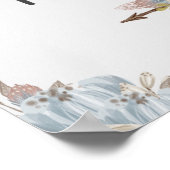 Tribal Woodland Animals Baby Boy Shower Welkom Poster (Hoek)