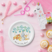 Tribal Woodland Animals Baby shower 7" Bord (Feest)