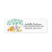 Tribal Woodland Animals Baby shower Adreslabel Etiket (Voorkant)