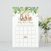 Tribal Woodland Animals Baby shower Bingo Game (Staand voorkant)