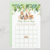 Tribal Woodland Animals Baby shower Bingo Game (Voorkant / Achterkant)