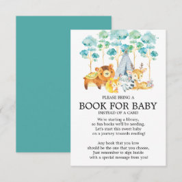Tribal Woodland Animals Baby shower Boek voor Baby Kaart