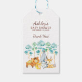 Tribal Woodland Animals Baby shower Favor Gift Lab Cadeaulabel (Voorkant)
