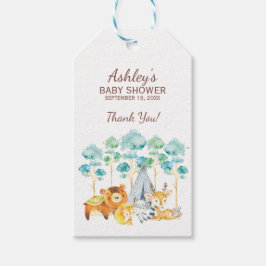 Tribal Woodland Animals Baby shower Favor Gift Lab Cadeaulabel