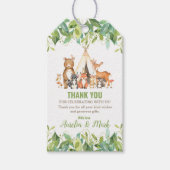 Tribal Woodland Animals Baby shower Forest Favor Cadeaulabel (Voorkant)
