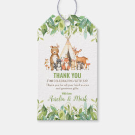 Tribal Woodland Animals Baby shower Forest Favor Cadeaulabel