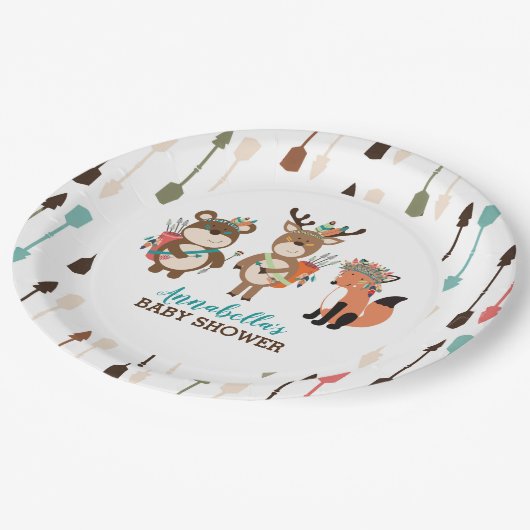 Tribal Woodland Animals Boho Arrow Paper Bord (Gekanteld)