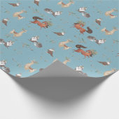 Tribal Woodland Animals Boy Baby shower Birthday W Cadeaupapier (Hoek)