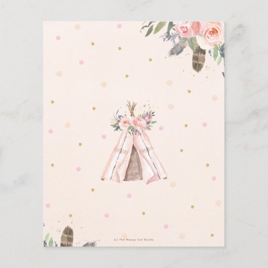 Tribal Woodland Animals Certificate of Adoption (Achterkant)