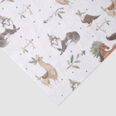 Tribal Woodland Animals Teepee Feathers Decoupage Tissuepapier (Detail)