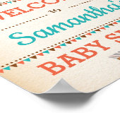 Tribal Woodland Baby Animals Wild One Welcome Poster (Hoek)