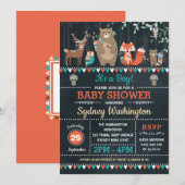 Tribal Woodland Baby shower Boho Forest Animals Kaart (Voorkant / Achterkant)