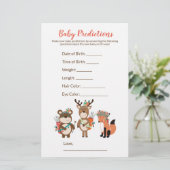 Tribal Woodland Baby shower Predication Game (Staand voorkant)