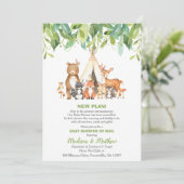 Tribal Woodland Baby shower van Mail Greenery Boy Kaart (Staand voorkant)