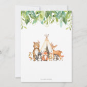 Tribal Woodland Baby shower van Mail Greenery Boy Kaart (Achterkant)