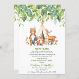 Tribal Woodland Baby shower van Mail Greenery Boy Kaart