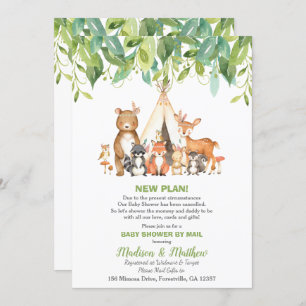 Tribal Woodland Baby shower van Mail Greenery Boy Kaart