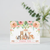 Tribal Woodland Baby shower Verjaardag Dank u Briefkaart (Staand voorkant)