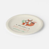 Tribal Woodland Fox Baby shower douchepapier Bord (Gekanteld)