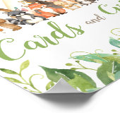 Tribal Woodland Greenery Baby shower Kaarten Gifts Poster (Hoek)