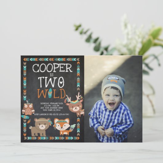 Tribal Woodland, twee wilde dieren Kaart (Staand voorkant)