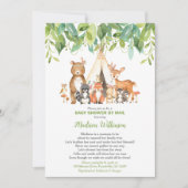 Tribal Woodland Virtual Baby shower Mail Greenery Kaart (Voorkant)