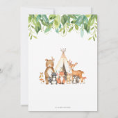 Tribal Woodland Virtual Baby shower Mail Greenery Kaart (Achterkant)