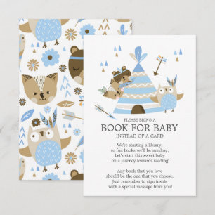 Tribal Woodland Wild Een Baby shower Boek voor Bab Kaart