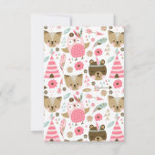 Tribal Woodland Wild Een Baby shower Boek voor Bab Kaart (Achterkant)