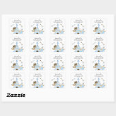 Tribal Woodland Wild Een Baby shower Favor Sticker (Vel)
