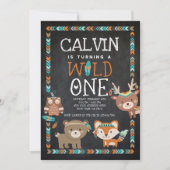 Tribal Woodland, Wild One, 1e verjaardag Kaart (Voorkant)